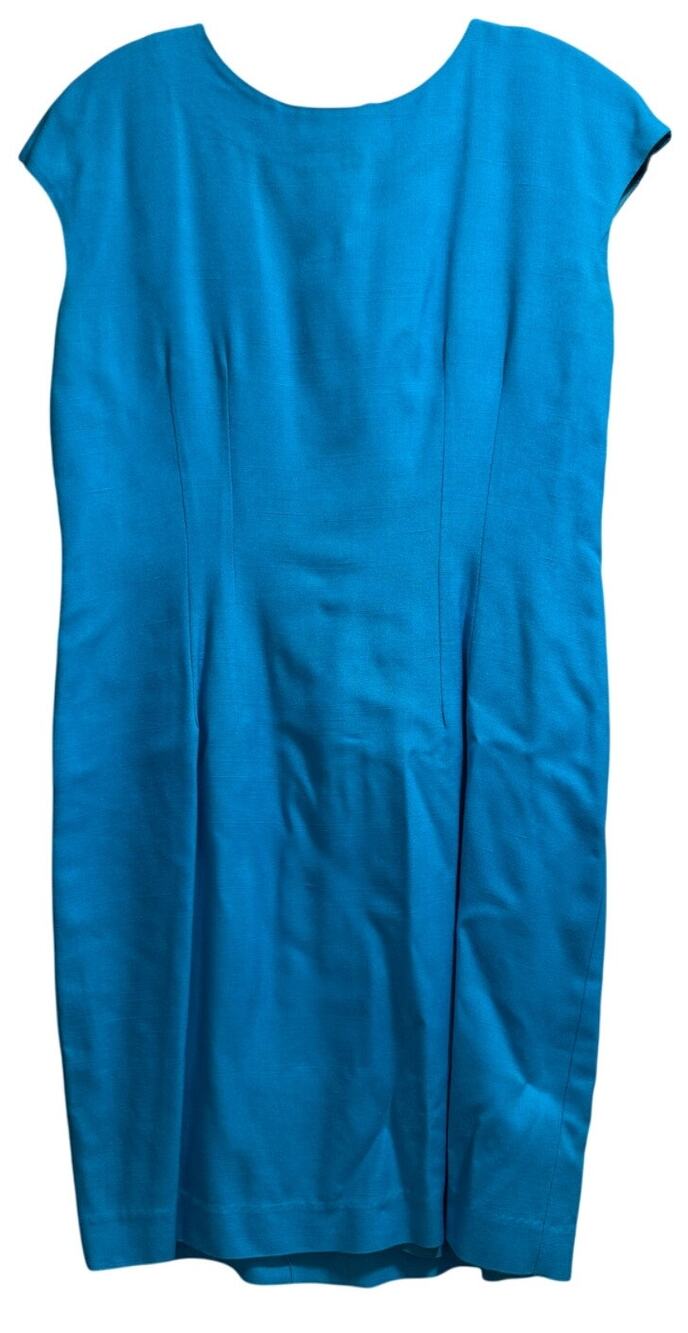 Katie MFG Petites - Turquoise Blue Sleeveless Shift Dress & Jacket - Size 10